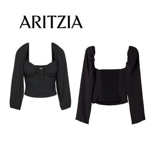 Aritzia Black Long Sleeve Blouse